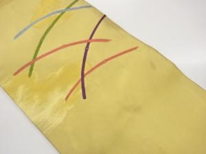 雲取りに竹模様織出し名古屋帯